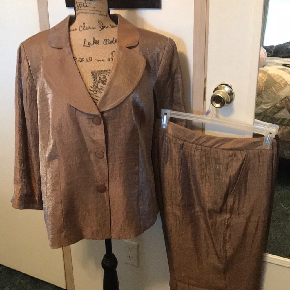 Midnight Velvet copper pant suit